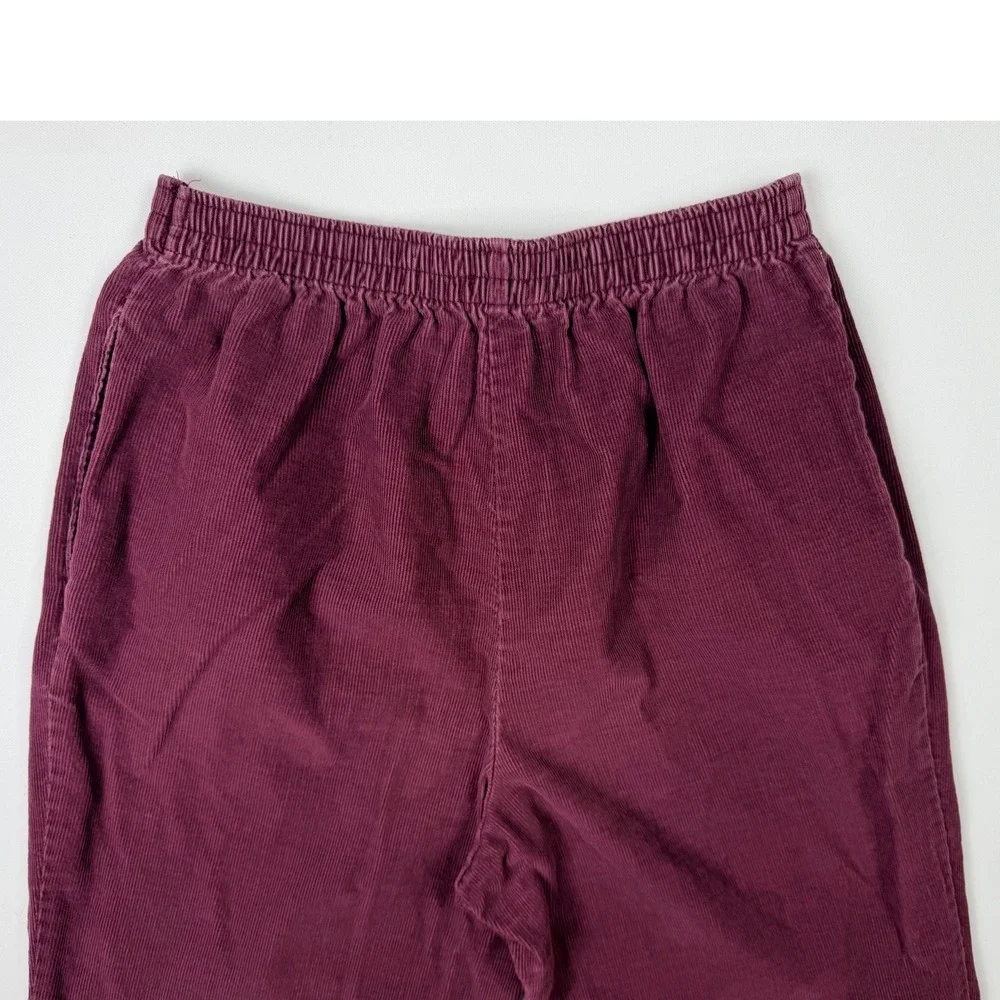 Levis Corduroy Pants 1980's Womens‎ Medium Purple Vintage Elastic Waist Straight